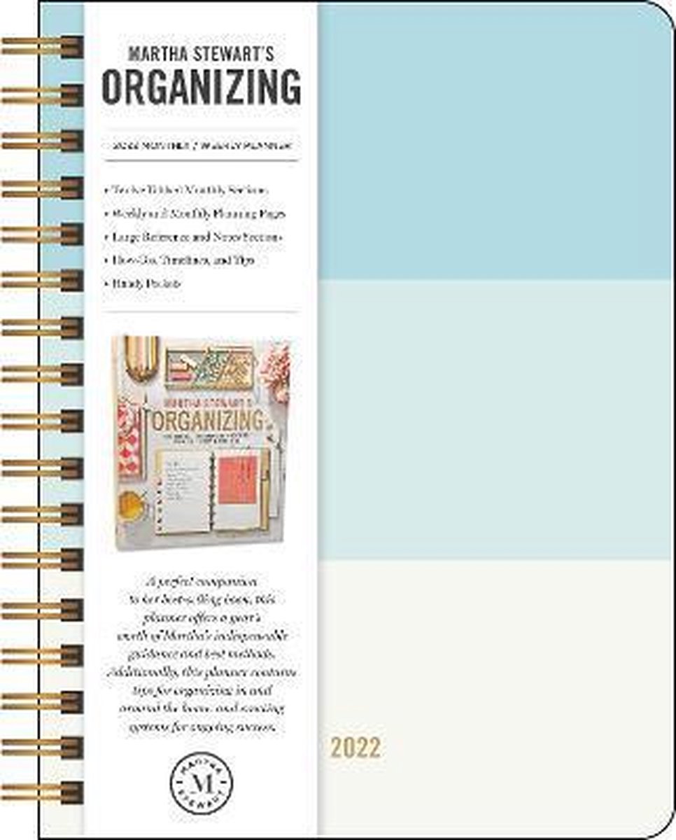 Martha Stewart's Organizing 2022 Monthly/Weekly Planner Calendar