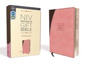 NIV, Premium Gift Bible, Leathersoft, Pink/Brown, Red Letter, Comfort Print