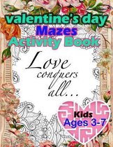 Valentine's Day Mazes Activity Book Kids Ages 3-7