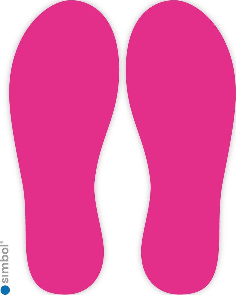 Simbol - Vloerstickers Sets van 2 Voetstappen - Voetstapstickers - Looproute - Anti-Slip - Formaat 30 cm. hoog