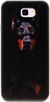 - ADEL Siliconen Back Cover Softcase Hoesje Geschikt voor Samsung Galaxy J4 Plus - Dobermann Pinscher Hond