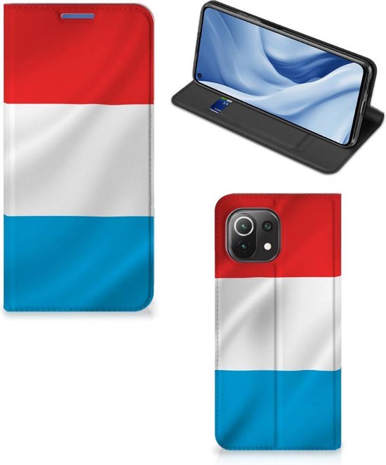 Coque de téléphone Xiaomi 11 Lite 5G NE | Xiaomi Mi 11 Lite Flip Cover Drapeau Luxembourgeois