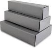 Wijnflesdozen 8x8x36cm Zilver (100 st.)