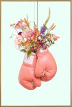 JUNIQE - Poster met kunststof lijst Flower Power -30x45 /Kleurrijk