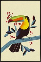 JUNIQE - Poster in kunststof lijst Toucan II -20x30 /Kleurrijk