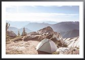 Poster Met Zwarte Lijst - Hiking Tent Poster