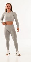 Essentials sportlegging dames - squat proof legging - curve legging - high waist - (beige)