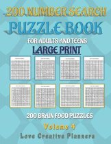 200 NUMBER SEARCH PUZZLE BOOK-Volume 4