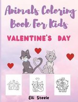 Animals Coloring Book For Kids Valentine's Day