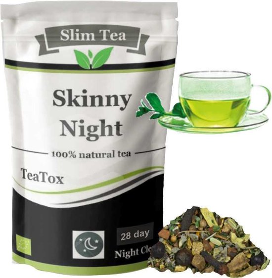Slim teatox skinny night 28 daagse avond afslank en detox thee - verhoogt vetverbranding - ontgift je lichaam - afvallen zonder honger gevoel