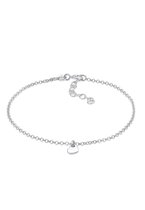 Elli Dames Armband Dameshart Love Romantic Pea Necklace Trend Minimal Adjustable in 925 Sterling Silver Gold Plated