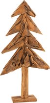 J-Line Boom Stukken Teak Hout Naturel Large