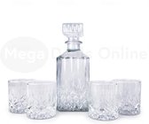 MDO Whiskey karaf & Glazen - Whiskey set - Whiskey glazen
