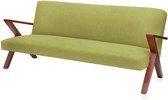 Sternzeit Bank Retrostar 4-zits 200cm velvet appel groen