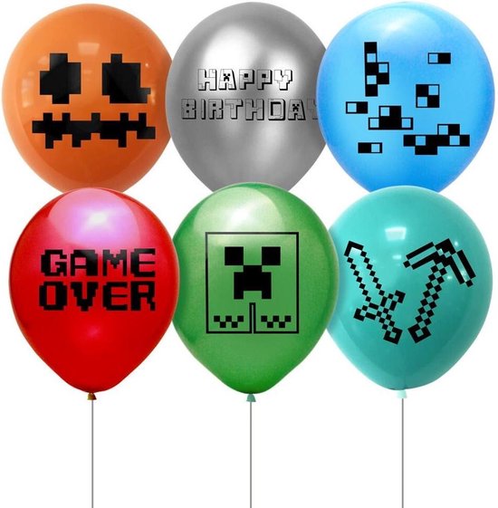 condoom oppervlakte Meestal Minecraft versiering - Verjaardagsset - Minecraft ballonnen - Minecraft  verjaardag -... | bol.com