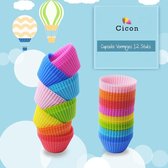 Siliconen Cupcake Vormpjes - 12 stuks - Ø7 cm