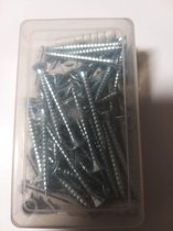 Deltafix spaanplaatschroef platkop / kruiskop / met plug verzinkt 5.0 x 50 mm 40 st.