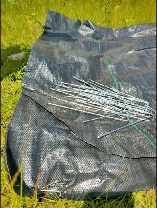YUGN 120 Couverture au sol Pegs - Galvanisé anti rouille au Chevilles de sol - Facile Fixation par points Sharp - Oa RACINES Tissu Couvre - sol Kunstgras ou Tentes Camping - 20x20x3.5CM