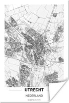 Affiche Plan de la ville Utrecht - 80x120 cm