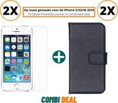 Fooniq Telefoonhoesje - Book Case - Geschikt Voor Apple IPhone 5 - Zwart