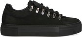 Manfield - Heren - Zwarte nubuck sneakers - Maat 44