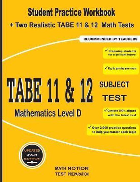 TABE 11&12 Subject Test Mathematics Level D - cover
