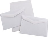 Papier à lettres et enveloppes avec bandes adhésives - vierges - 100 pièces
