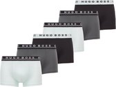 Hugo Boss 6-pack boxershorts trunk - zwart/wit/grijs