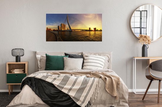 Affiche Rotterdam - Coucher de soleil - Erasmus - 120x60 cm