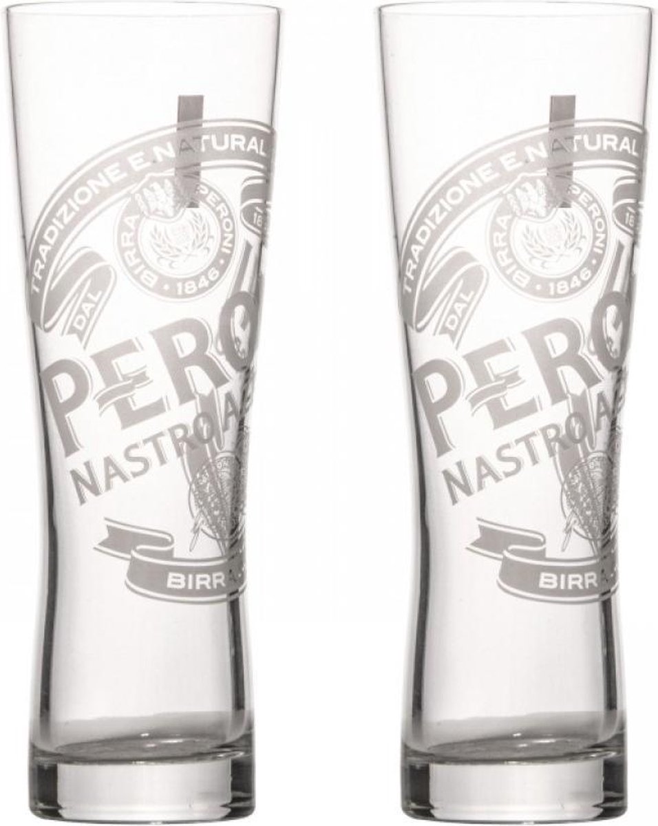 Bierglazen Peroni Nastra Azurro Set van 6 glazen 25cl