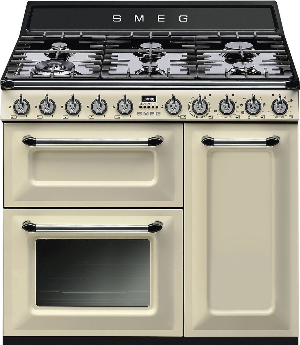 Smeg TR93P - Gasfornuis - 90 cm - Crème - Gasaansluiting: België op Prijzenvolger.com