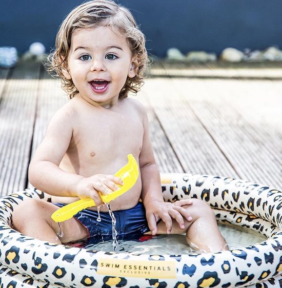 Swim Essentials babyzwembad panter beige - collectie 2021 - new collection - 60 cm - zwembad -babybadje - babyzwembad - zwemmen - zomer - vakantie - strand - water - baby - dreumes - leopard - panter - beige