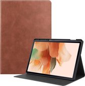 Hoes Kunstleer Book Case met Stand Bruin Geschikt voor Samsung Galaxy Tab S7 FE