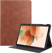 Samsung Galaxy Tab S7 FE Hoes Kunstleer Book Case met Stand Bruin