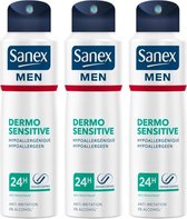 Sanex Men Dermo Sensitive 24H Deodorant Multi Pack - 3 x 200 ml