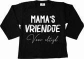 T-Shirt baby-dreumes-mama's vriendje voor altijd-zwart-wit-Maat 56