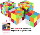 QIYI CUBE 4 in 1 Speed Cube Set - 2x2 | 3x3 | 4x4 | 5x5 - Kubus Breinbreker - Incl E-Book - Speedcube