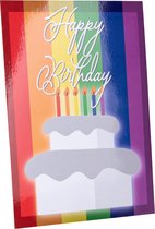 Kaart - Postcard - Verjaardag - Happy Birthday - LGBT+ - Bday - Gay - Regenboog