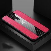 Voor OPPO RENO 2 XINLI stiksels Textue schokbestendige TPU beschermhoes (rood)