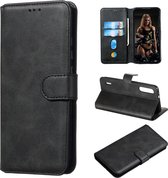 Voor xiaomi mi cc9e / mi a3 klassieke kalf textuur horizontale flip pu lederen case, met houder & kaartsleuven & portemonnee (zwart)