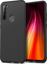 Voor Xiaomi Redmi Note 8 Lenuo Leshen Series Stripe Texture TPU beschermhoes (zwart)