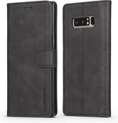 Voor Galaxy Note 8 LC.IMEEKE kalfsleer Horizontale flip lederen tas, met houder & kaartsleuven & portemonnee (zwart)