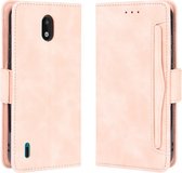 Voor Nokia 1.3 Wallet Style Skin Feel Calf Pattern Leather Case, met aparte kaartsleuf (roze)