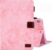 Voor iPad 10,2 inch Zakelijke Stijl Horizontale Flip Leren Case, met Houder & Kaartsleuf & Fotolijst & Slaap / Wekfunctie (Roze)