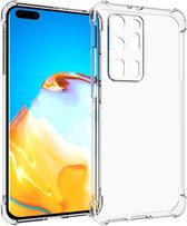 Voor Huawei P40 Pro + schokbestendig antislip waterdichte verdikking TPU beschermhoes (transparant)