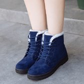 Dames katoenen schoenen plus fluwelen snowboots, maat: 35 (blauw)