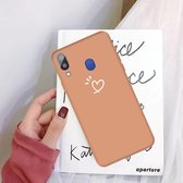 Voor Galaxy A30 Love Heart Pattern Frosted TPU beschermhoes (koraaloranje)