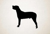 Silhouette hond - Tosa - Tosa - M - 60x66cm - Zwart - wanddecoratie