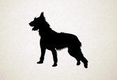 Silhouette hond - Bouvier Des Ardennes - S - 45x47cm - Zwart - wanddecoratie