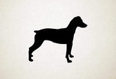 Silhouette hond - Chilean Fox Terrier - Chileense Fox Terrier - L - 75x94cm - Zwart - wanddecoratie